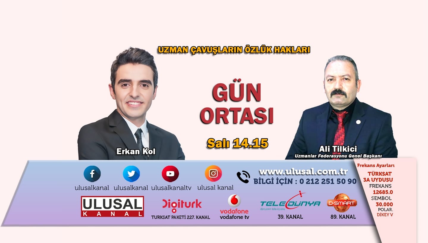 Uzmanlar Federasyonu Genel Başkanımız Sn. Ali TİLKİCİ'nin canlı yayın proğramı